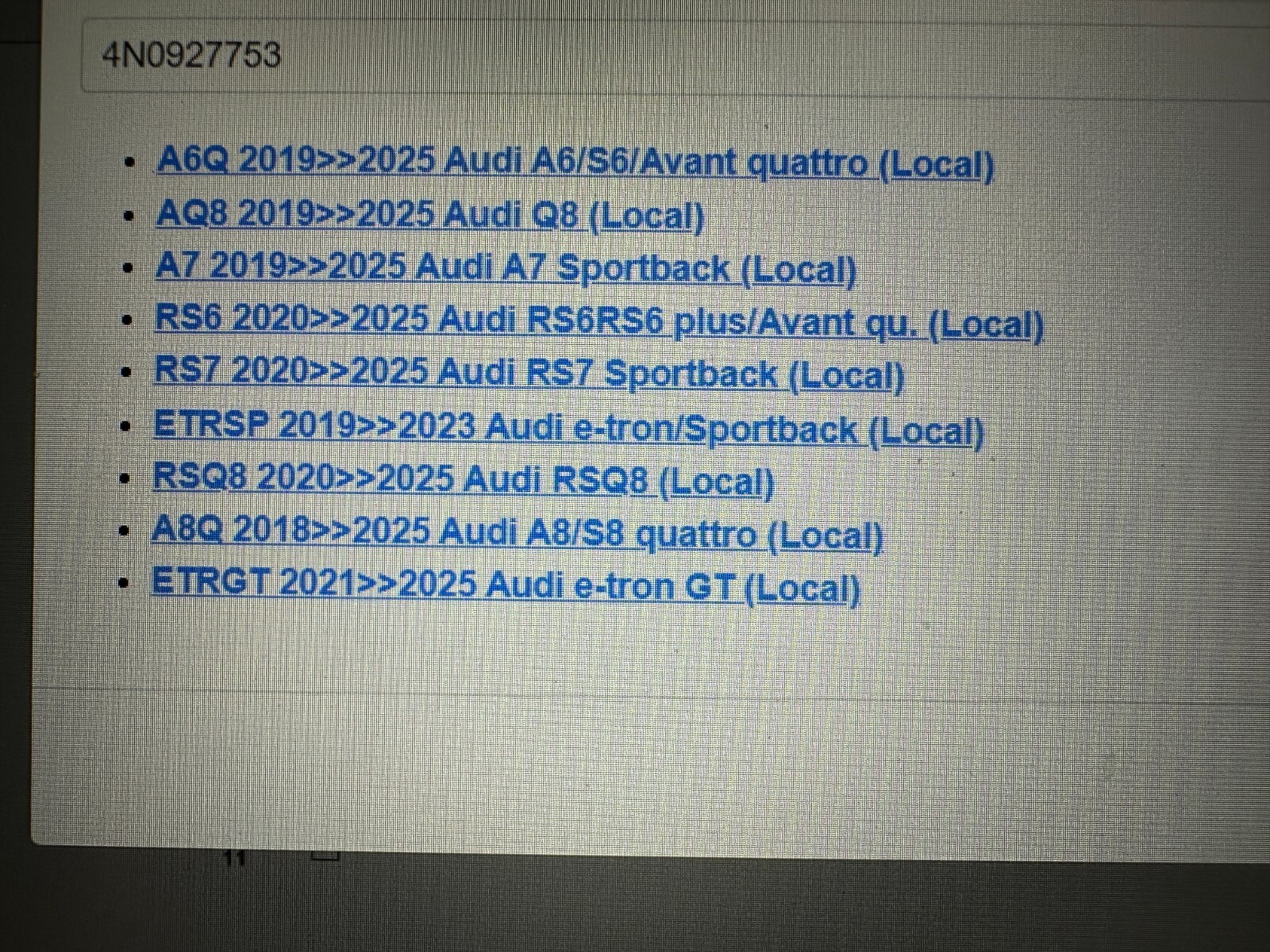 AUDI A6,A7,A8/RS6,RS7,Q8...KESSY ANTENE TÜRGRIFFSENSOR SATZ 4N0927753 4N0927754 - Obrázek 5