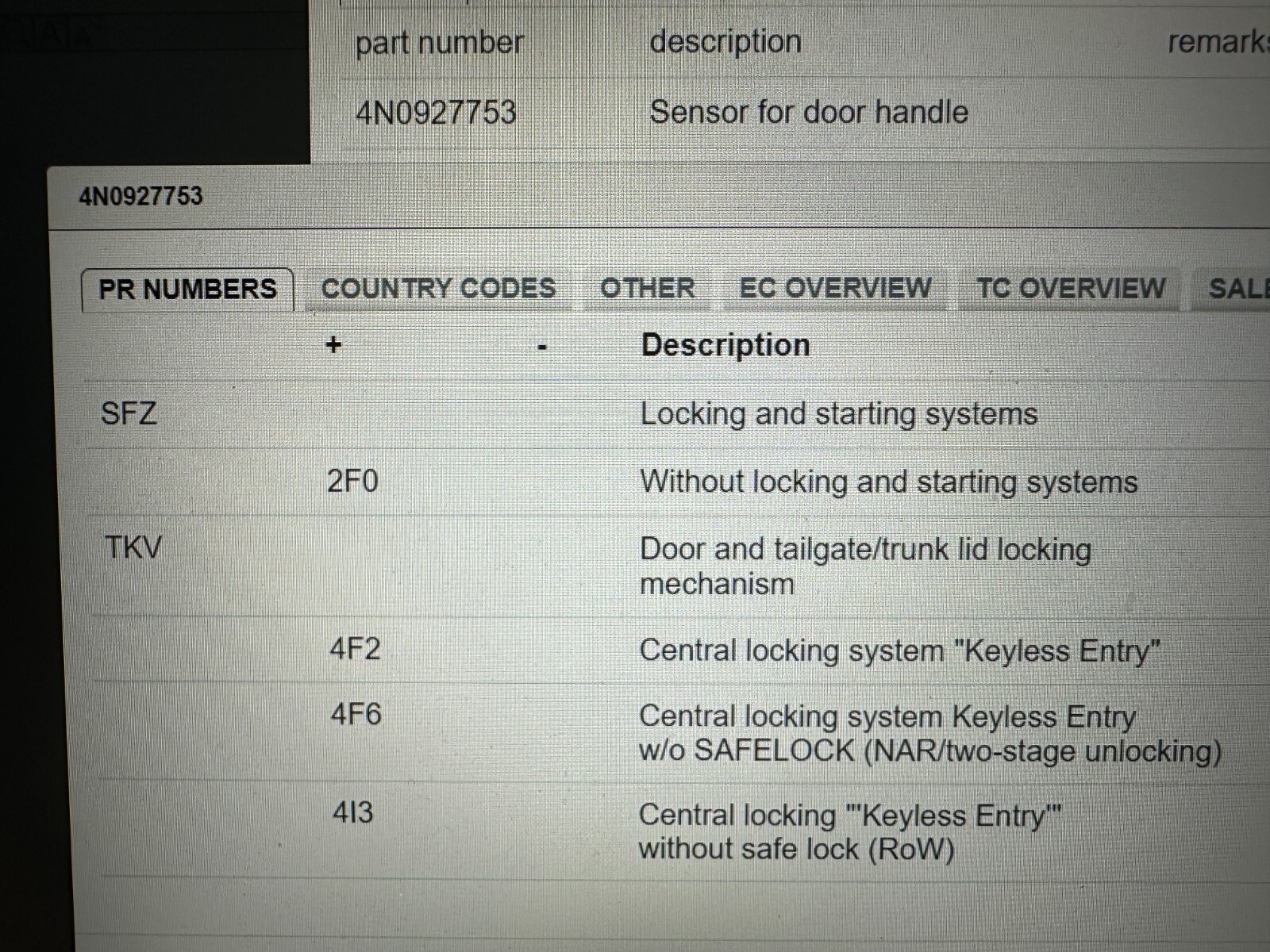 AUDI A6,A7,A8/RS6,RS7,Q8...KESSY ANTENE TÜRGRIFFSENSOR SATZ 4N0927753 4N0927754 - Obrázek 6
