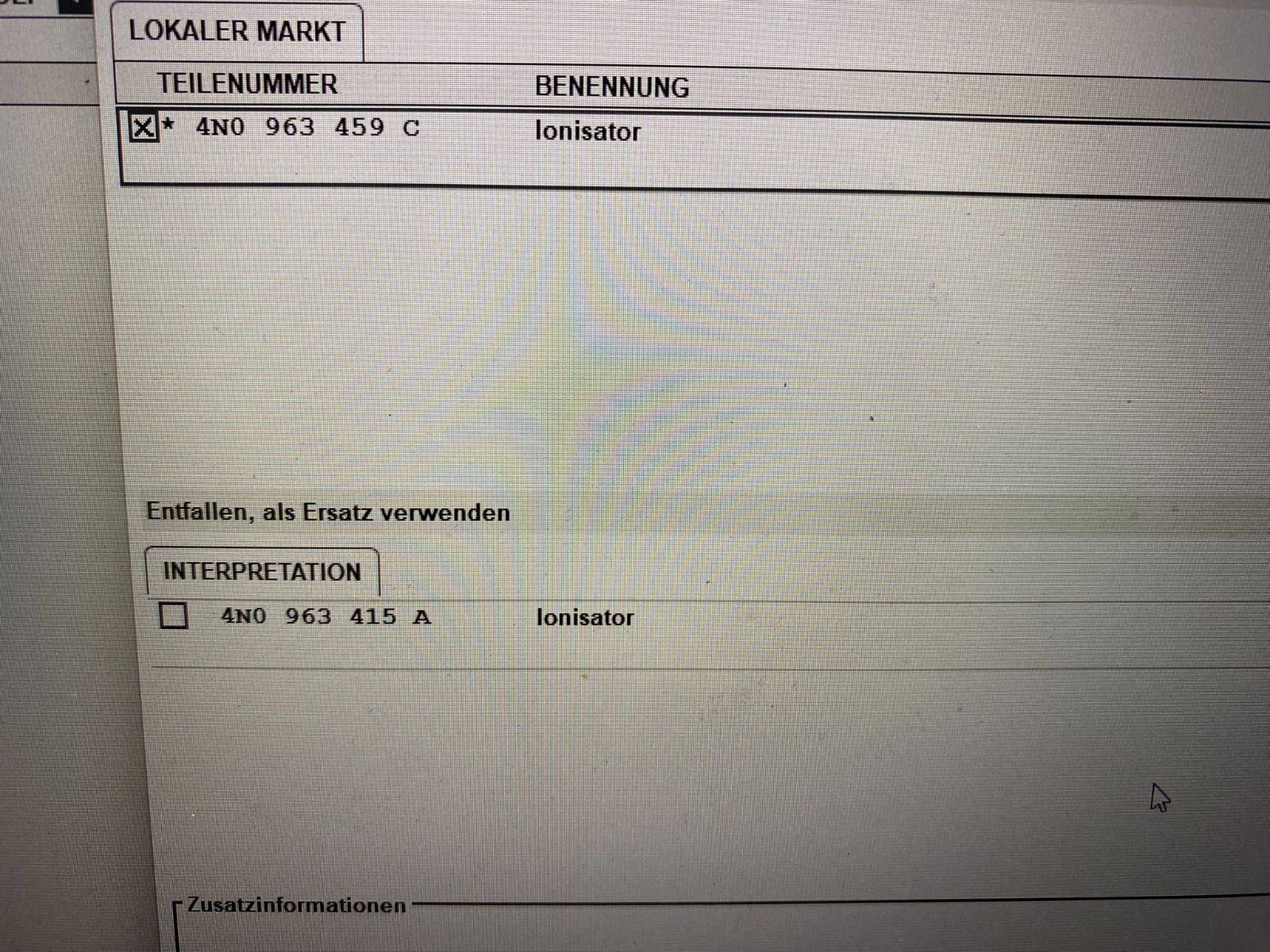 AUDI A6/S6,A7,A8,Q7,Q8 AIONISATOR EMITTER AIR QUALITY 4N0963459C 4N0963415A ORIG - Obrázek 6