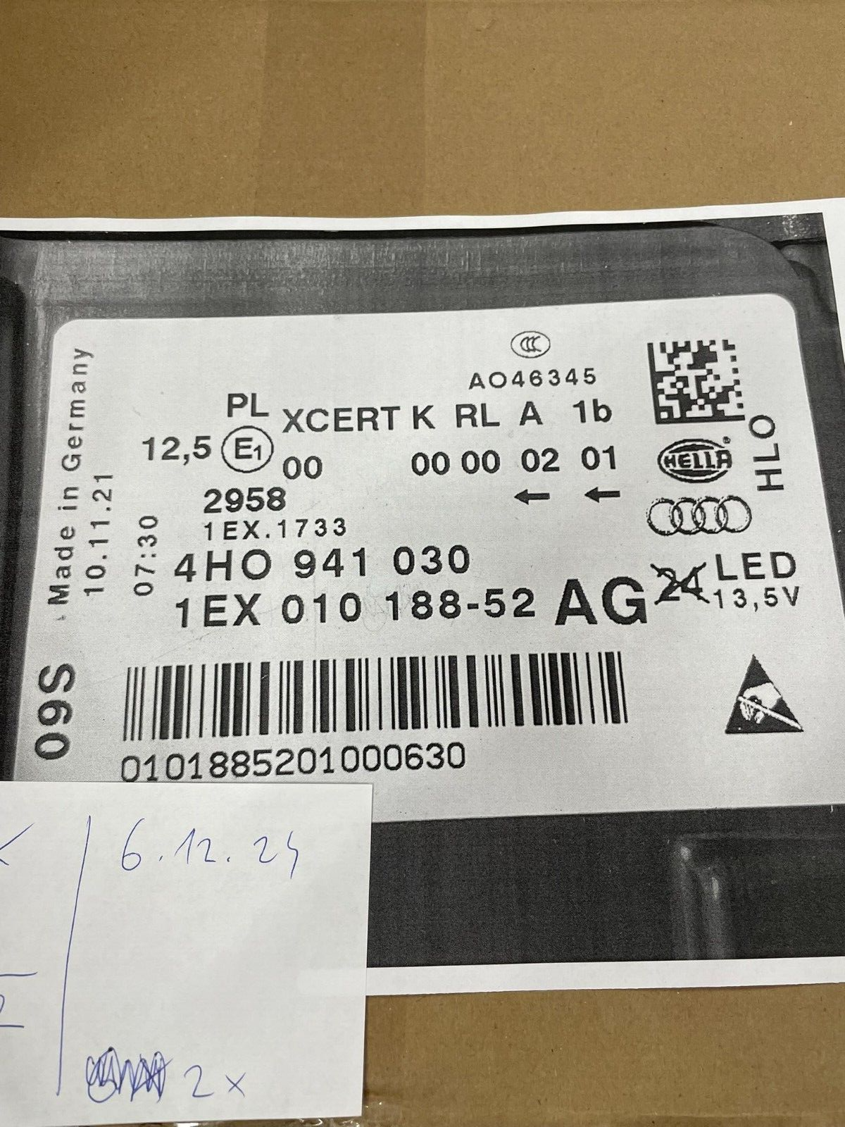 AUDI A8 4H D4 VOLL LED FRONTSCHEINWERFER R. 4H0941030AG = 4H0941030BK NEU ORIG! - Obrázek 16