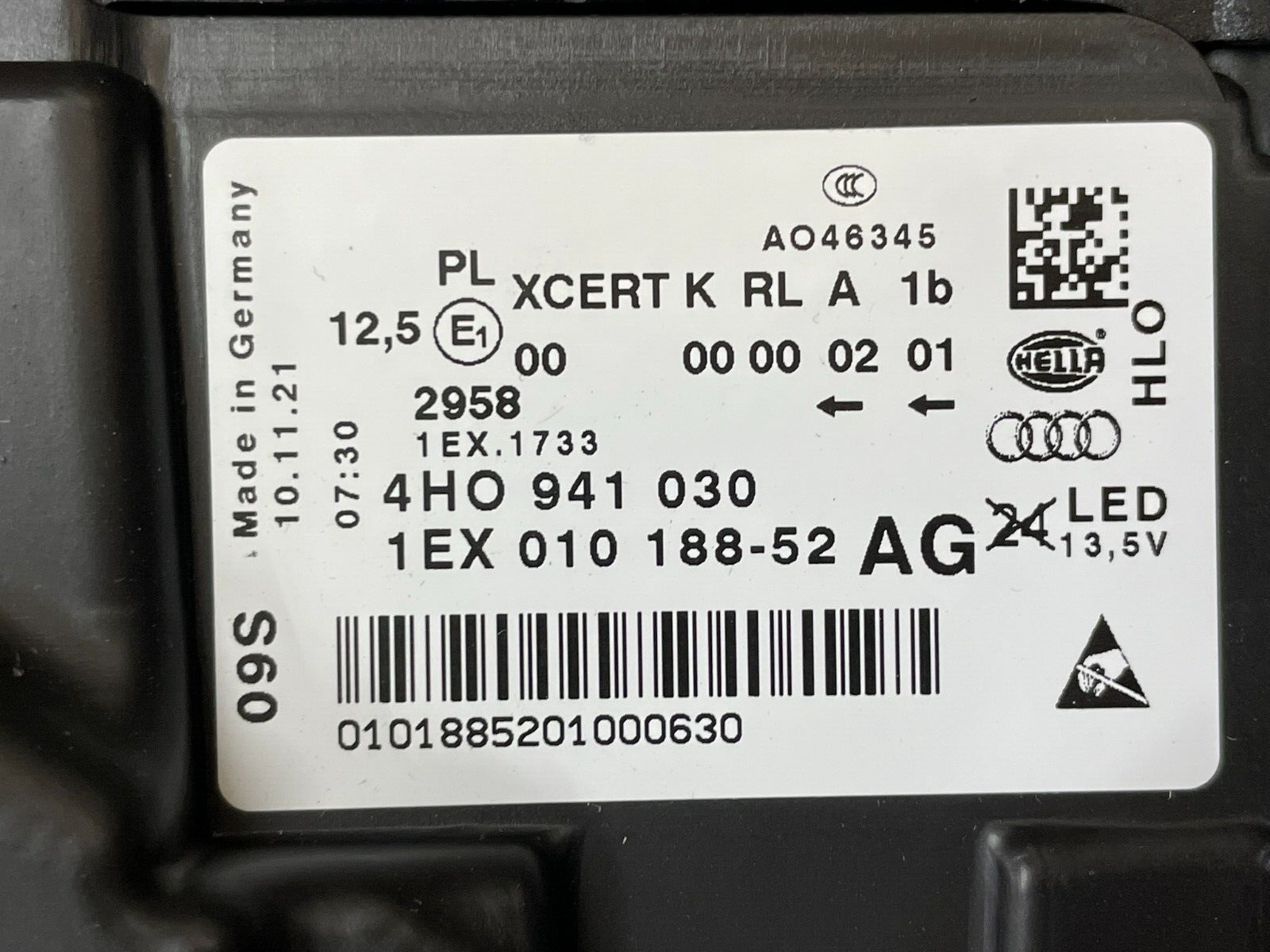 AUDI A8 4H D4 VOLL LED FRONTSCHEINWERFER R. 4H0941030AG = 4H0941030BK NEU ORIG! - Obrázek 5