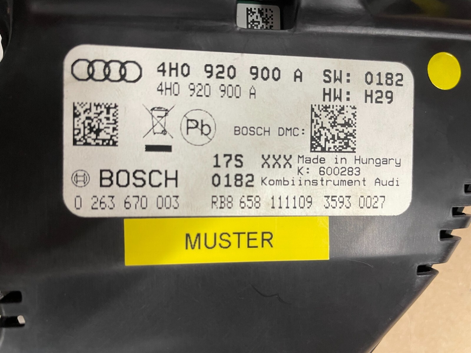 AUDI A8 4H TDI DIESEL TACHO KOMBIINSTRUMENT 4H0920900A = 4H0920900F FAST NEU ... - Obrázek 4
