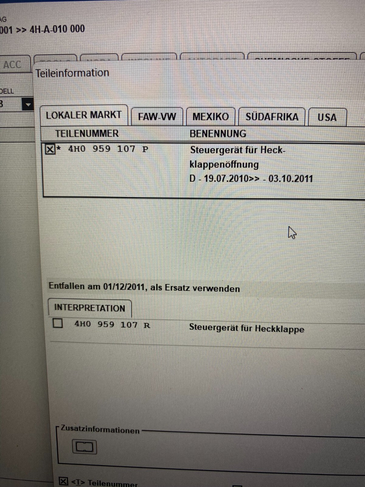 AUDI A8 HECKKLAPPENSTEUERMODUL A8 2010-2013 HECKKLAPPENSTEUERMODUL 4H0959107P - Obrázek 12