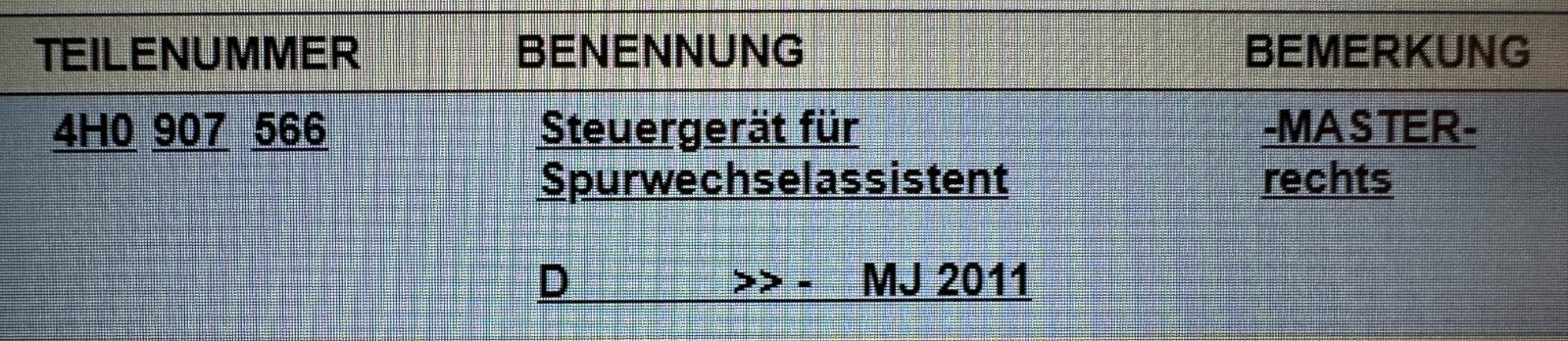 AUDI A8 STEUERGERÄT SPURWECHSELASSISTENT 4H0907566 Fast Neu demo.vom Test Wagen - Obrázek 5