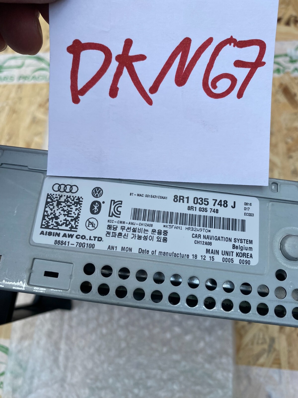 AUDI MMI UNIT A4 A5 MAIN UNIT STEUERGERÄT HIGH MMI 3G SÜDKOREA 8R1035748J - Obrázek 14