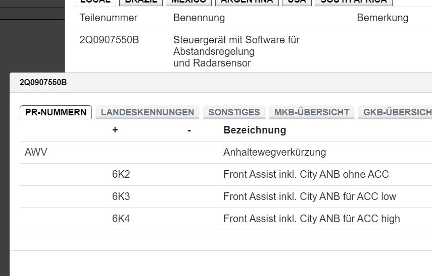 AUDI Q2 Q3 RSQ3 ACC STEUERGERÄT BSTANDSREGELUNG RADARSENSOR 2Q0907550B ORIG NEU - Obrázek 19
