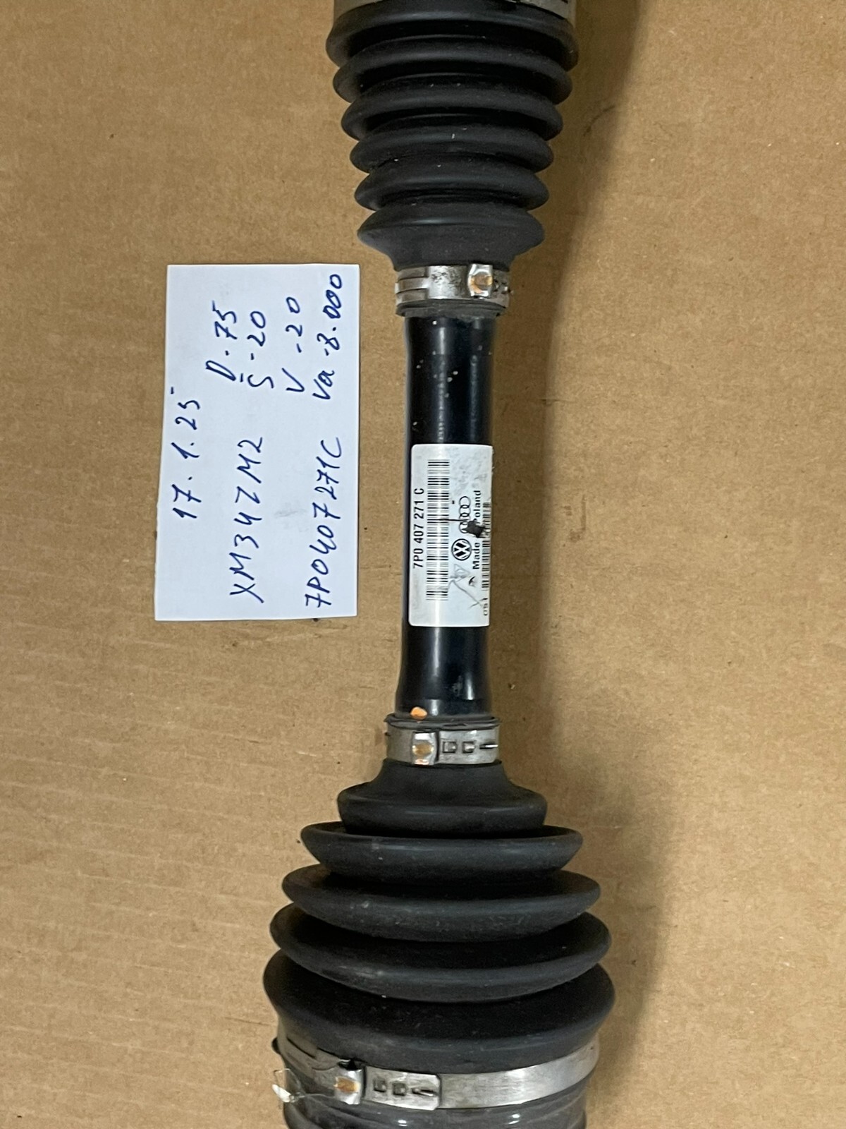 AUDI Q7 4L VW TOUAREG 7P GELENKWELLE 7P0407271C FAST NEU TEST WAGEN ORIG.VW TEIL - Obrázek 10