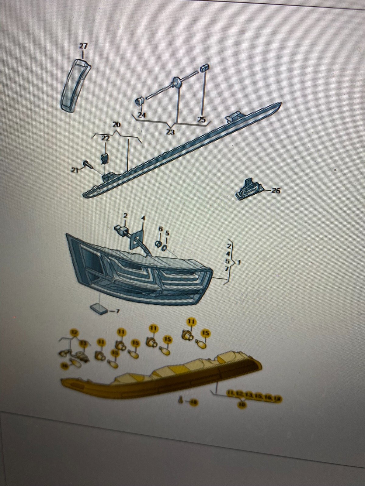 AUDI Q7 SCHLUSSLEUCHTE RÜCKLEUCHTE RÜCKLICHT RECHTS 4M0945096 ORIGINAL - Obrázek 12