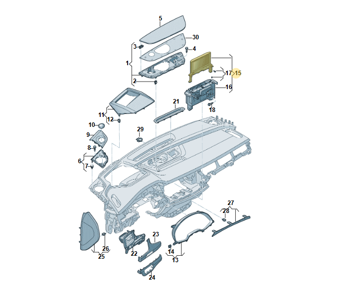 AUDI Q7 SQ7 4M LCD DISPLAY NAVI MULTIMEDIASYSTEM 'MMI' MIB2 4M0857273 ORIG.NEU - Obrázek 4