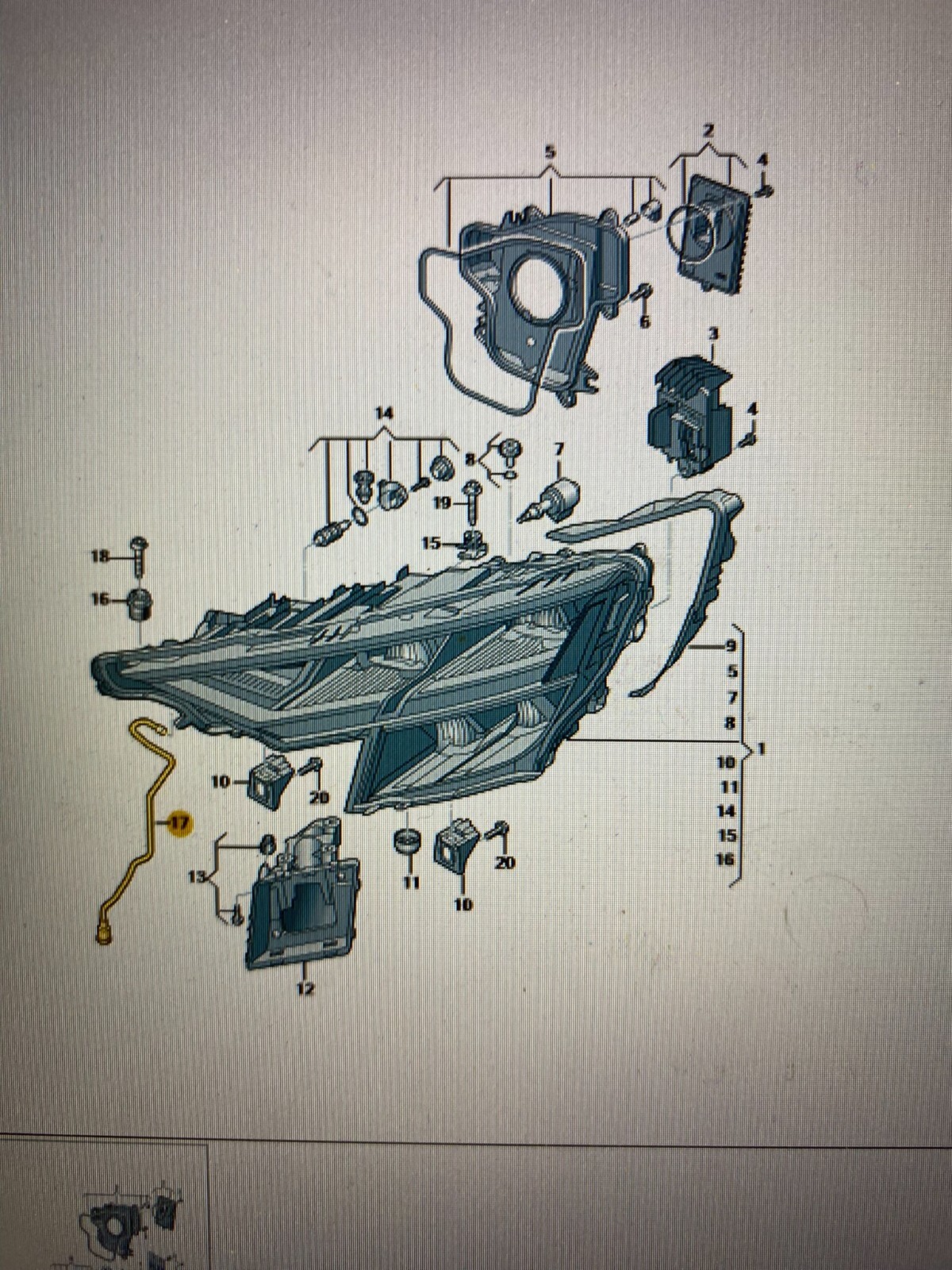 AUDI Q8 VORDERE LINKE SCHEINWERFER - SCHLAUCH 4M8941718 ORIG. NEU!!! - Obrázek 6