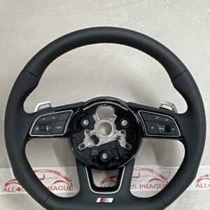 AUDI S4 S5 8W SPORT LEDER LENKRAD ABGEFLACHT GELOCHT S PADELS 8W0419091 ORIG NEU