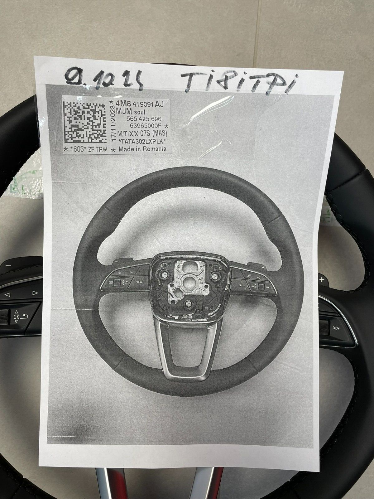 AUDI SPORT LENKRAD AUDI A4 A5 Q5 Q7 Q8 SPORT LENKRAD LEDER 4M8419091AJ Fast Neu - Obrázek 25