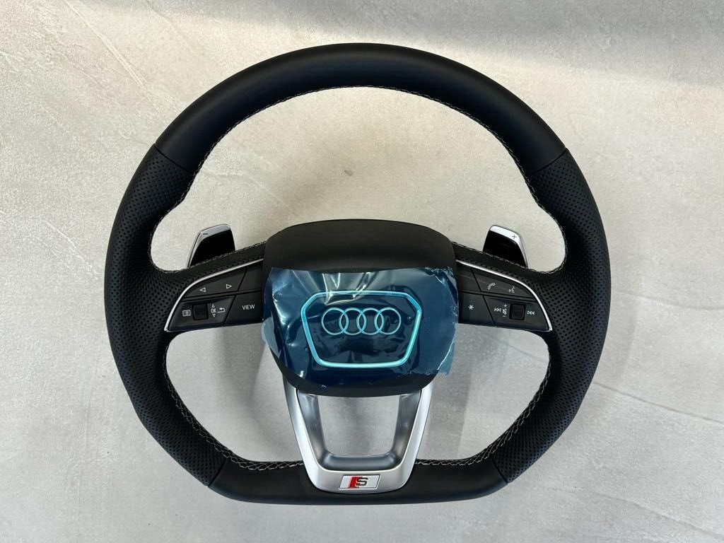 AUDI SQ7 SQ8 SPORT LENKRAD LEDER ABGEFLACHT MIT GROSSEN S SCHALTWIPPEN ORIG.NEU! - Obrázek 4