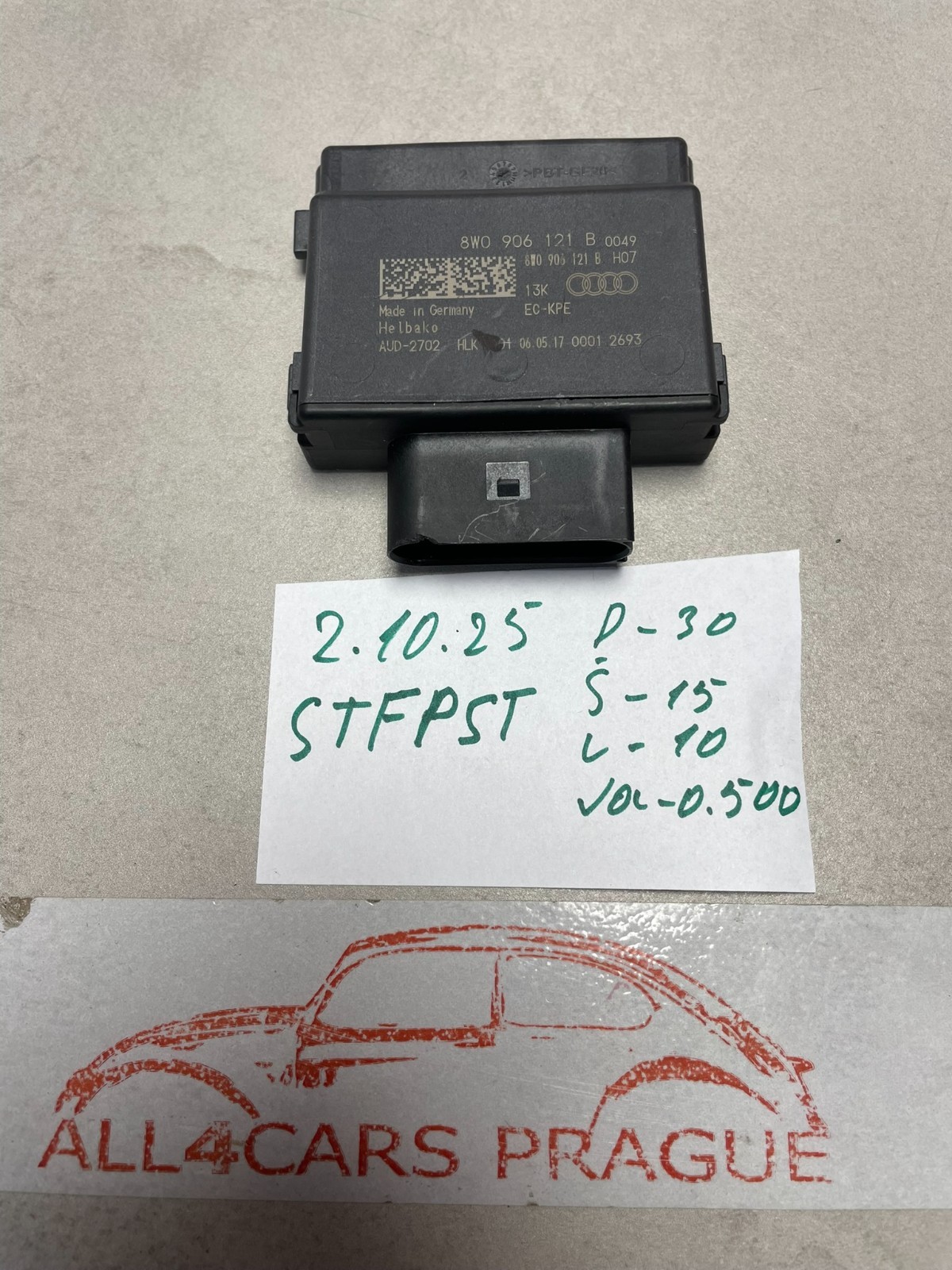AUDI STEUERGERÄT FÜR KRAFTSTOFFPUMPE 8W0906121B ORIG. AUDI TEIL 8W0906121B - Obrázek 15