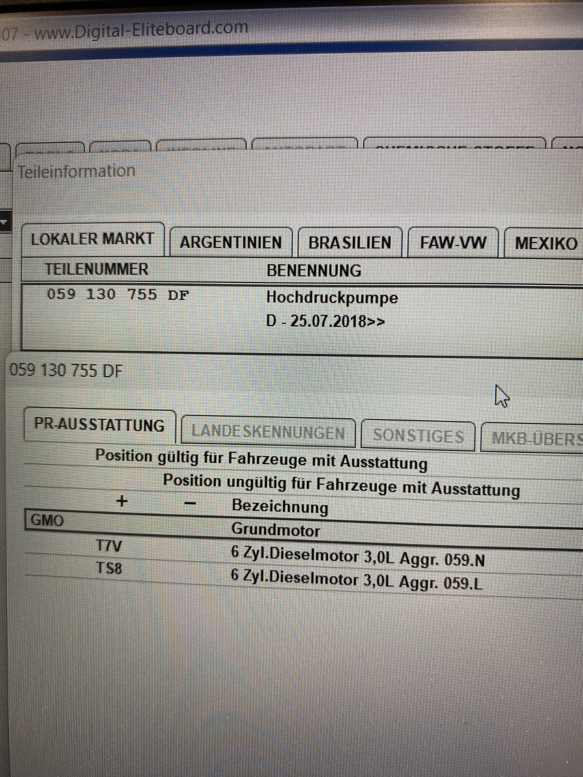 AUDI VW 3.0TDI HOCHDRUCKPUMPE KRAFTSTOFFPUMPE 059130755DF HIGH PRESURE PUMP NEW - Obrázek 6