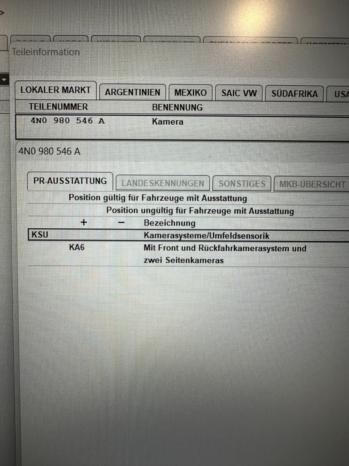 AUDI VW PORSCHE LAMBORGHINI KAMERA CAMERA 4N0980546A 4N0 980 546 A ORIG.NEU! - Obrázek 16