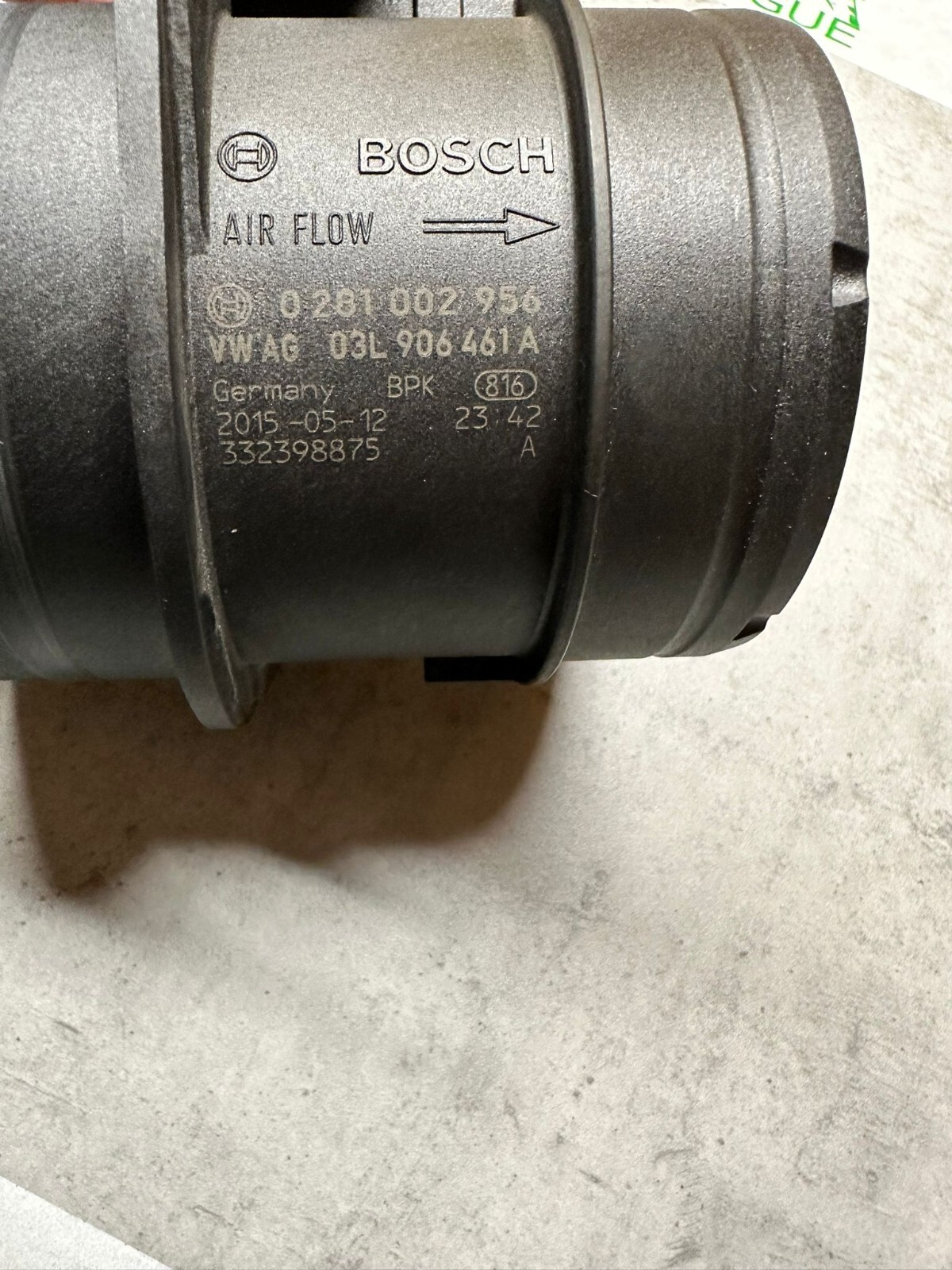 AUDI VW SKODA SEAT LUFTMASSENMESSER LUFTMENGENMESSER LMM TDI 03L906461A ORIG.NEU - Obrázek 7
