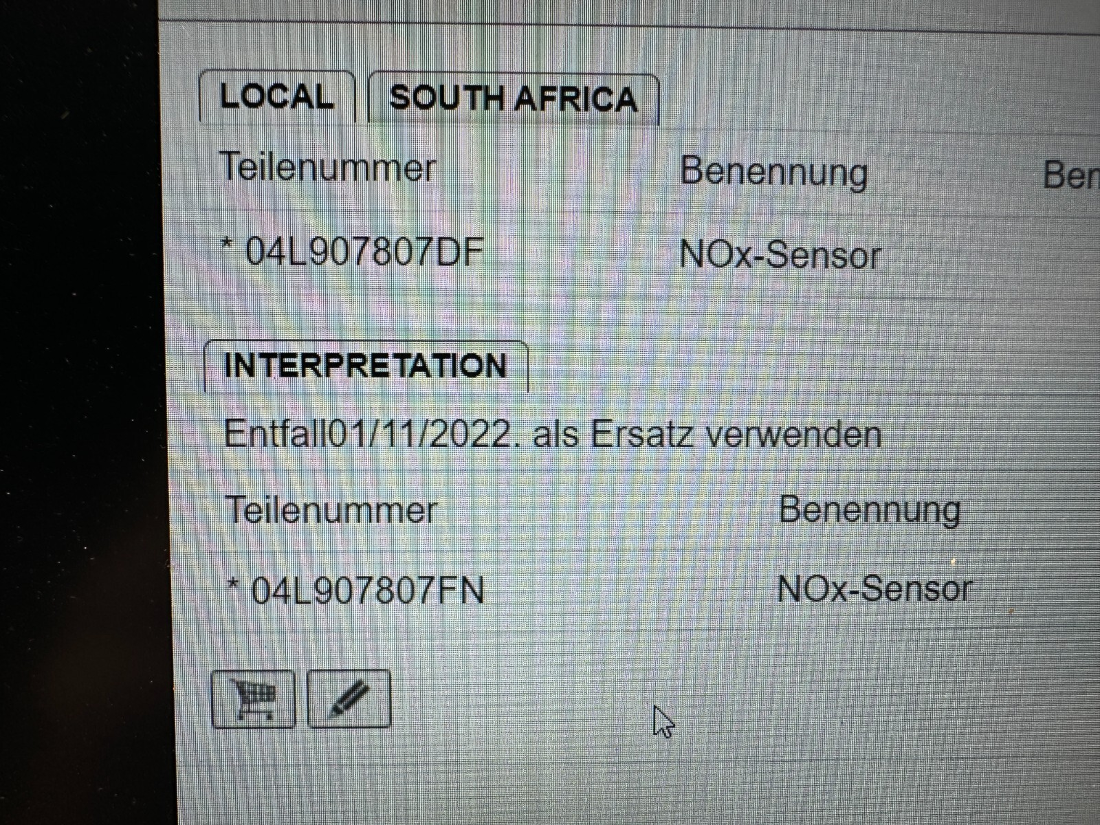 AUDI VW SKODA SEAT NOX SENSOR 04L907805DF-04L907807DF-04L907807FN-04L907807GQ - Obrázek 14