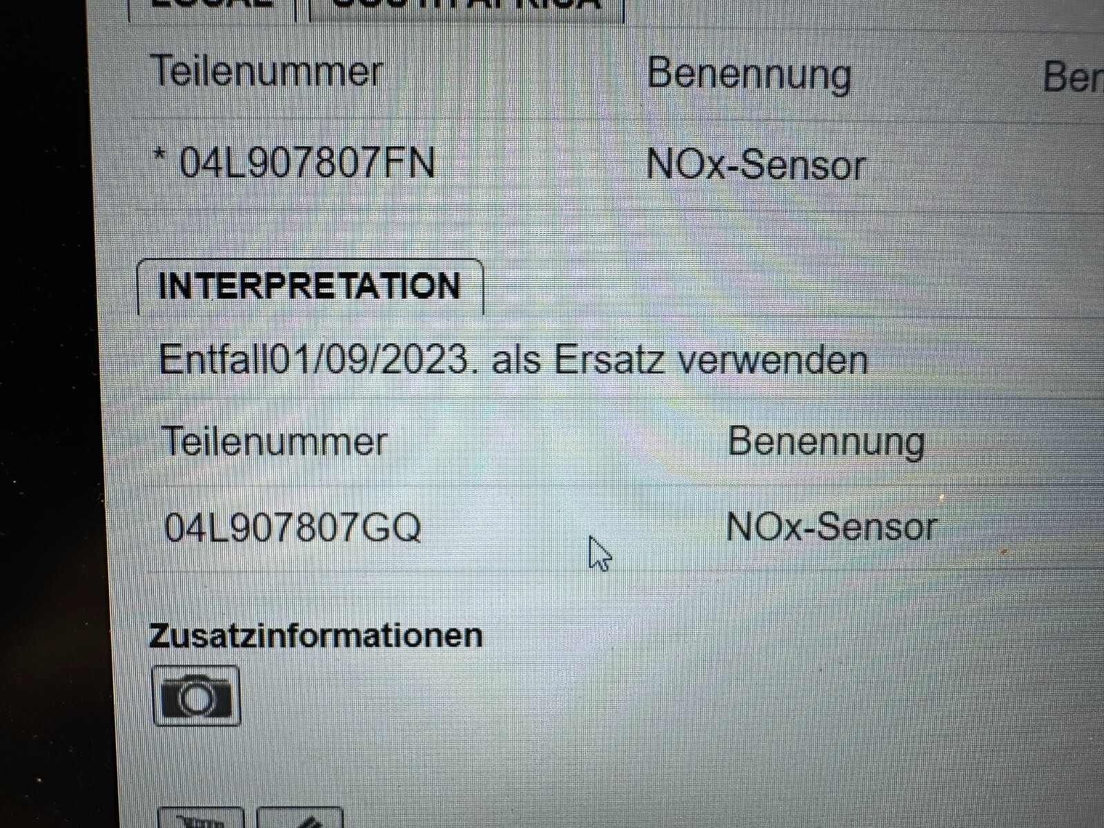 AUDI VW SKODA SEAT NOX SENSOR 04L907805DF-04L907807DF-04L907807FN-04L907807GQ - Obrázek 15
