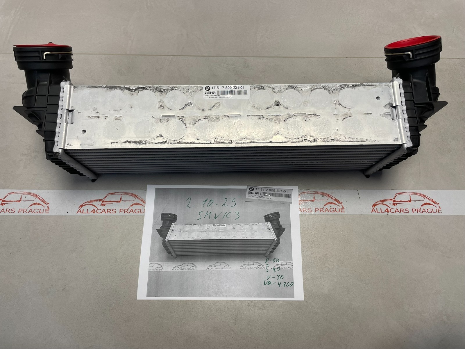 BMW X5 ,X6 E70,E70,F15,E71,F16 LADELUFTKÜHLER 7809321 , 17517809321-01 NEU ORIG - Obrázek 21