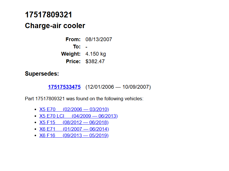 BMW X5 ,X6 E70,E70,F15,E71,F16 LADELUFTKÜHLER 7809321 , 17517809321-01 NEU ORIG - Obrázek 5