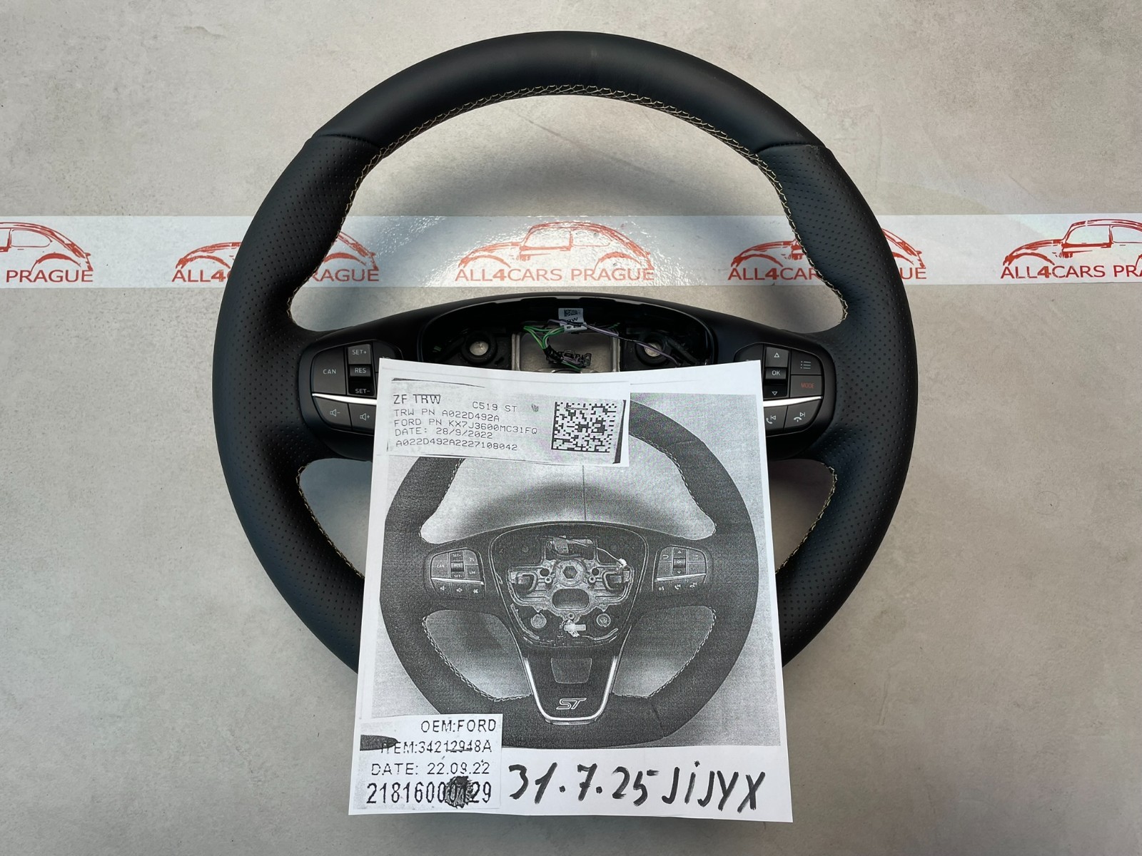 FORD FOCUS ST-LINE SPORTLENKRAD ABGEFLACHT 21816000129 - KX7J3600MC31FQ NEW OE! - Obrázek 25