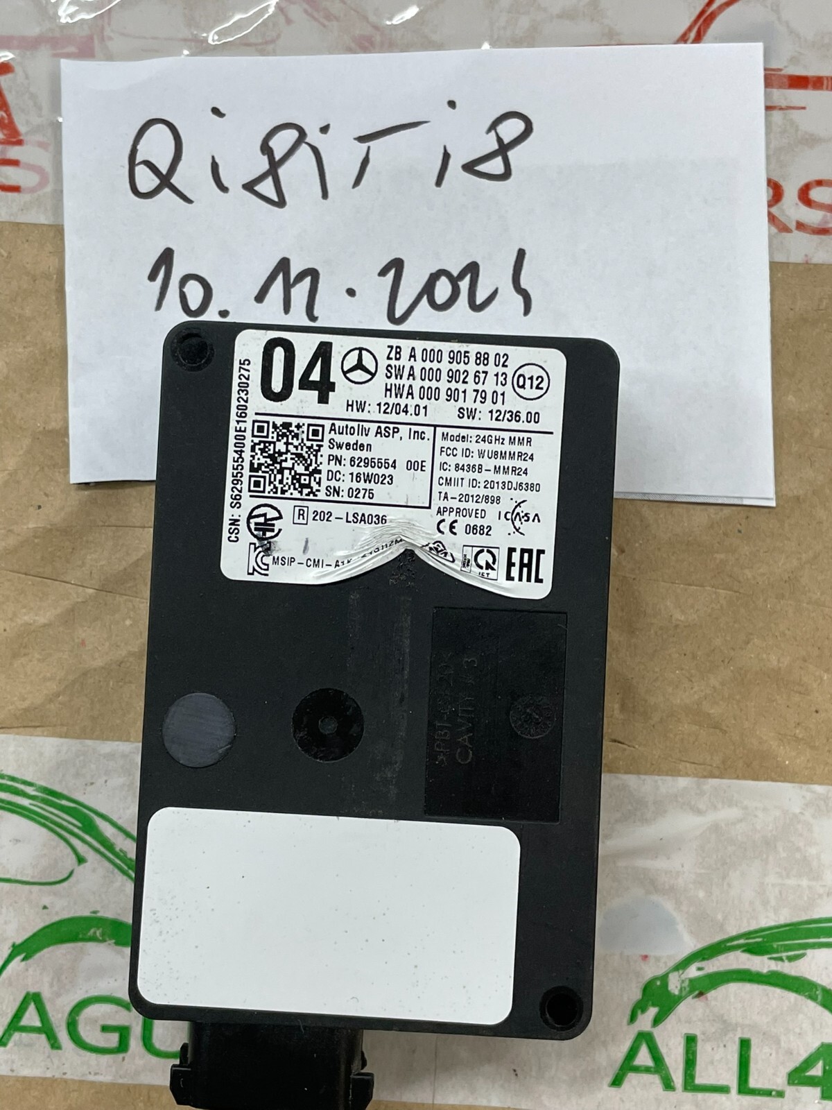 MERCEDES RADARSENSOR TOTWINKEL ASSISTENT A0009058802 Fast Neu Demont Test Wagen - Obrázek 14