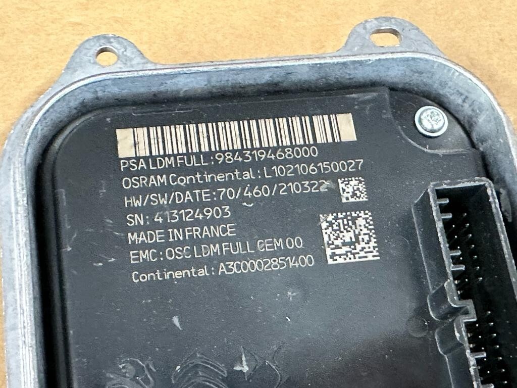 PEUGOT CITROEN SCHEINWERFER STEUERGERÄT LED-MODUL 984319468000 ORIGINAL NEU - Obrázek 7
