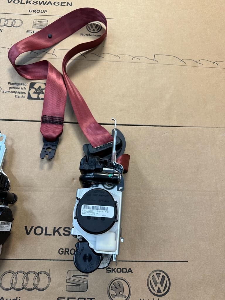 PORSCHE CAYENNE SICHERHEITSGURTEN FRONT 9Y0857706J 9Y0857705J RED COLOR ORIG.NEU - Obrázek 3