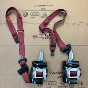 PORSCHE CAYENNE SICHERHEITSGURTEN FRONT 9Y0857706J 9Y0857705J RED COLOR ORIG.NEU