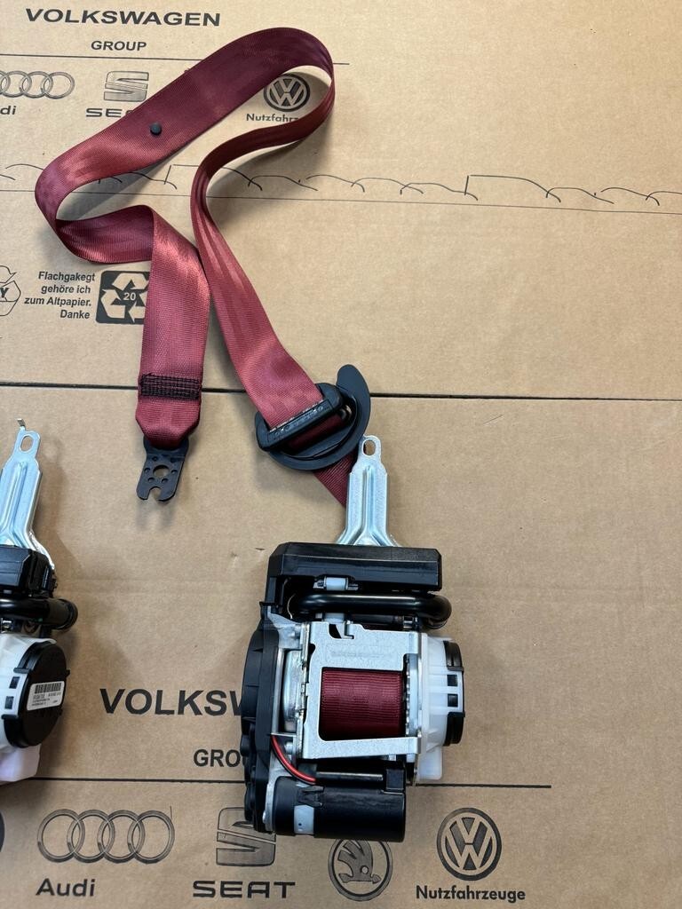 PORSCHE CAYENNE SICHERHEITSGURTEN FRONT 9Y0857706J 9Y0857705J RED COLOR ORIG.NEU - Obrázek 7