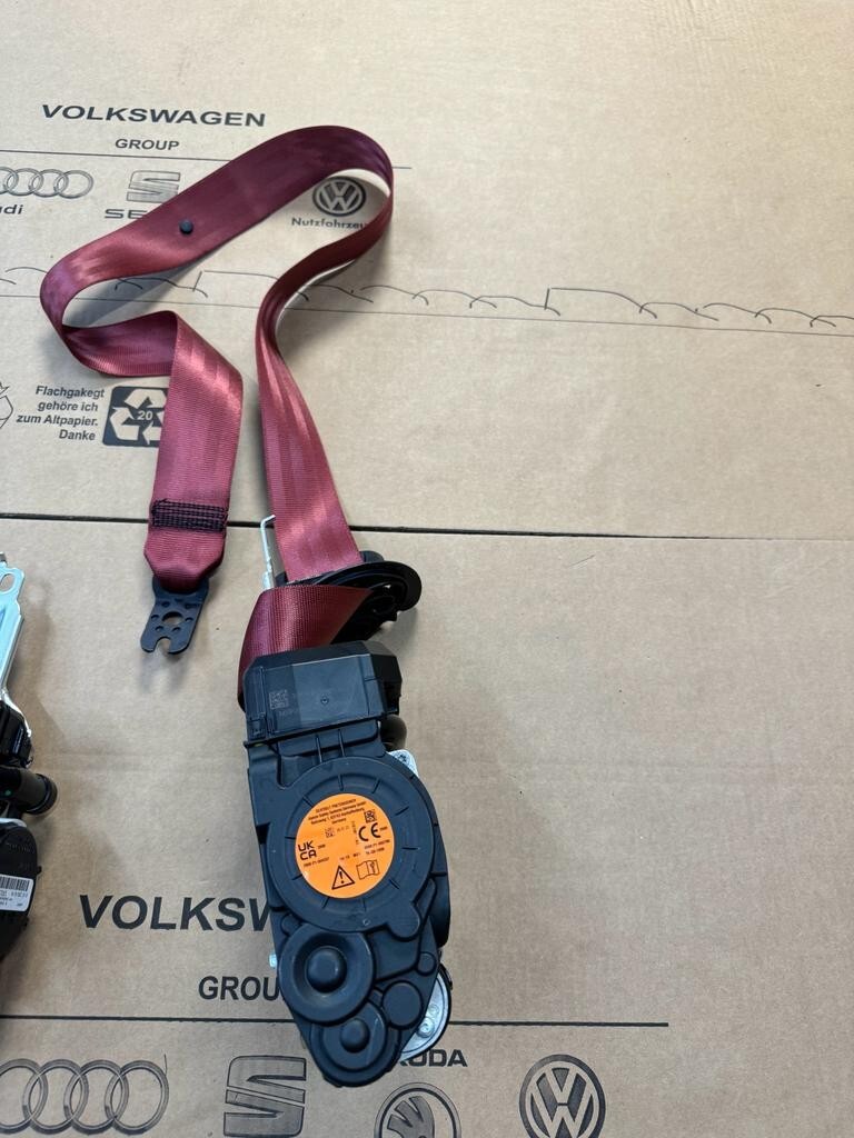 PORSCHE CAYENNE SICHERHEITSGURTEN FRONT 9Y0857706J 9Y0857705J RED COLOR ORIG.NEU - Obrázek 10