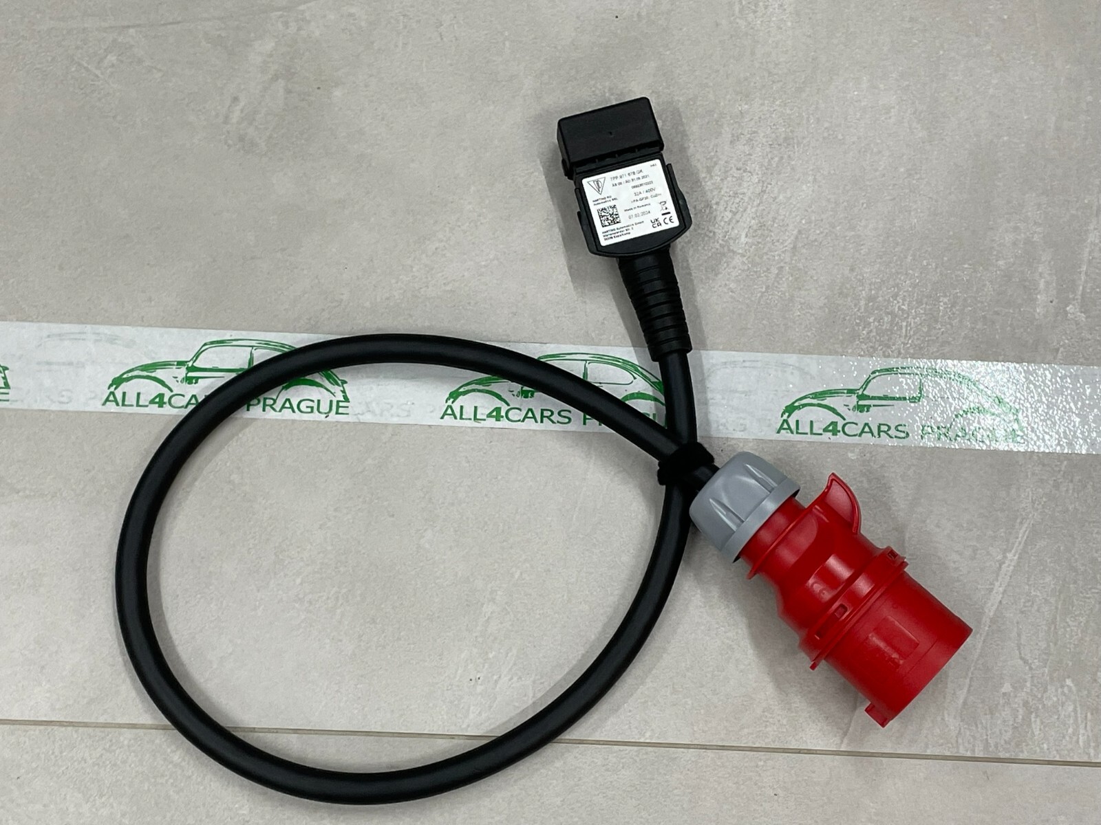 PORSCHE LADEKABEL FÜR NETZSTECKDOSE CEE 32A 3P 900MM GERADE 7PP971678GK ORIG.NEU