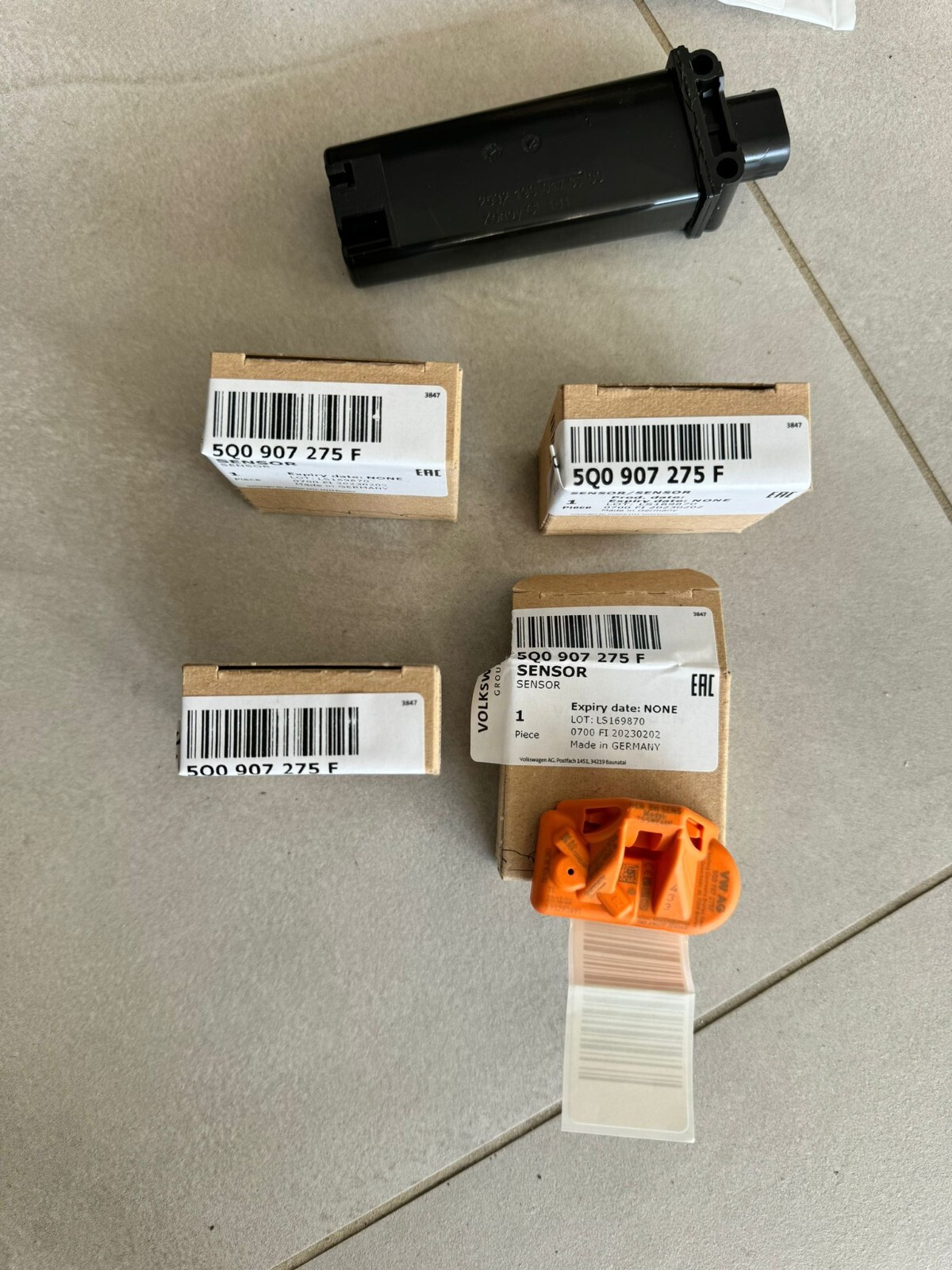 PORSCHE SATZ 4X REIFENDRUCKSENSOREN 5Q0907275F REIFENDRUCK STEUERGERÄ 992907273D