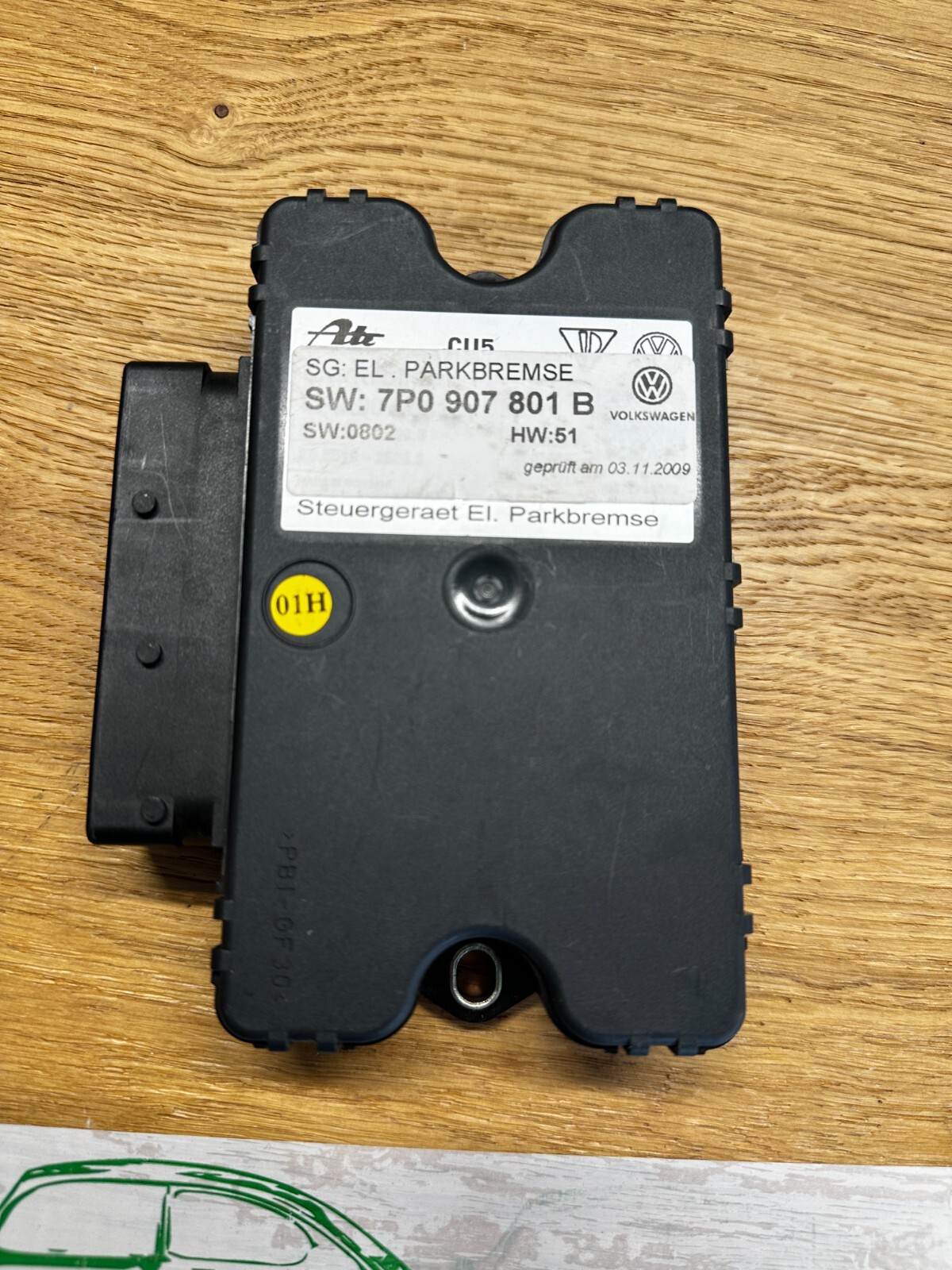 PORSCHE STEUERGERÄT ELEKTRONISCHE HANDBREMSE 7P0907801B Fast Neu dem v Test Car