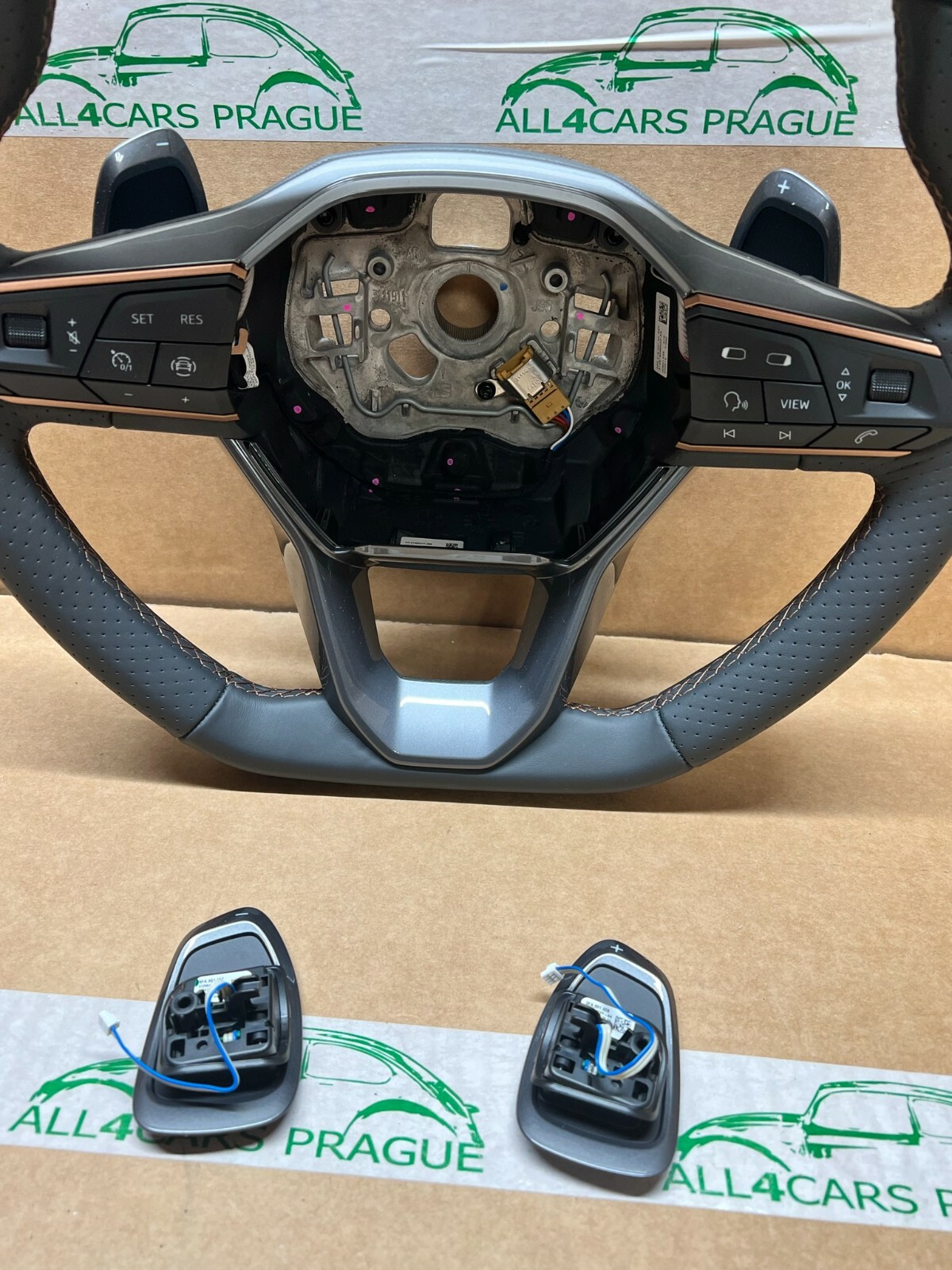 SEAT AUDI A3 A4 A5 A6 A7 STR. WHEEL PADDLES DSG LENKRAD SCHALTWIPPEN - Obrázek 4