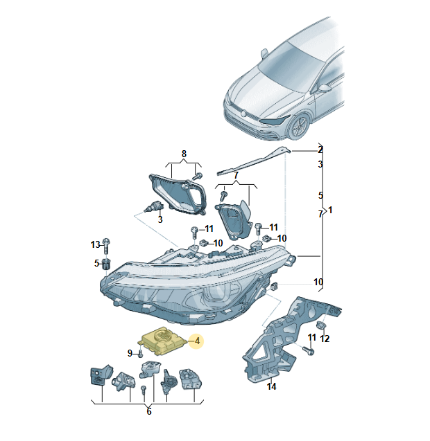 SEAT CUPRA LEON FORMENTOR SCHEINWERFER STEUERGERÄT 992941572AK SEAT OROGINAL - Obrázek 4