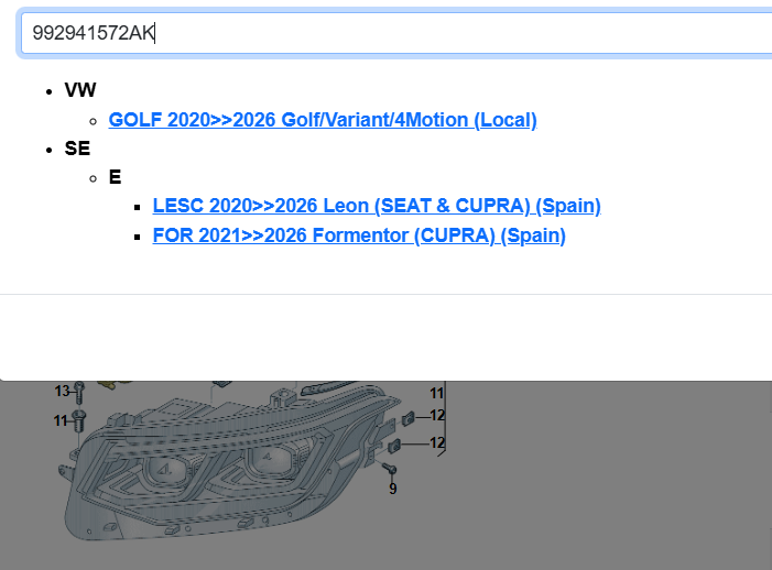 SEAT CUPRA LEON FORMENTOR SCHEINWERFER STEUERGERÄT 992941572AK SEAT OROGINAL - Obrázek 5