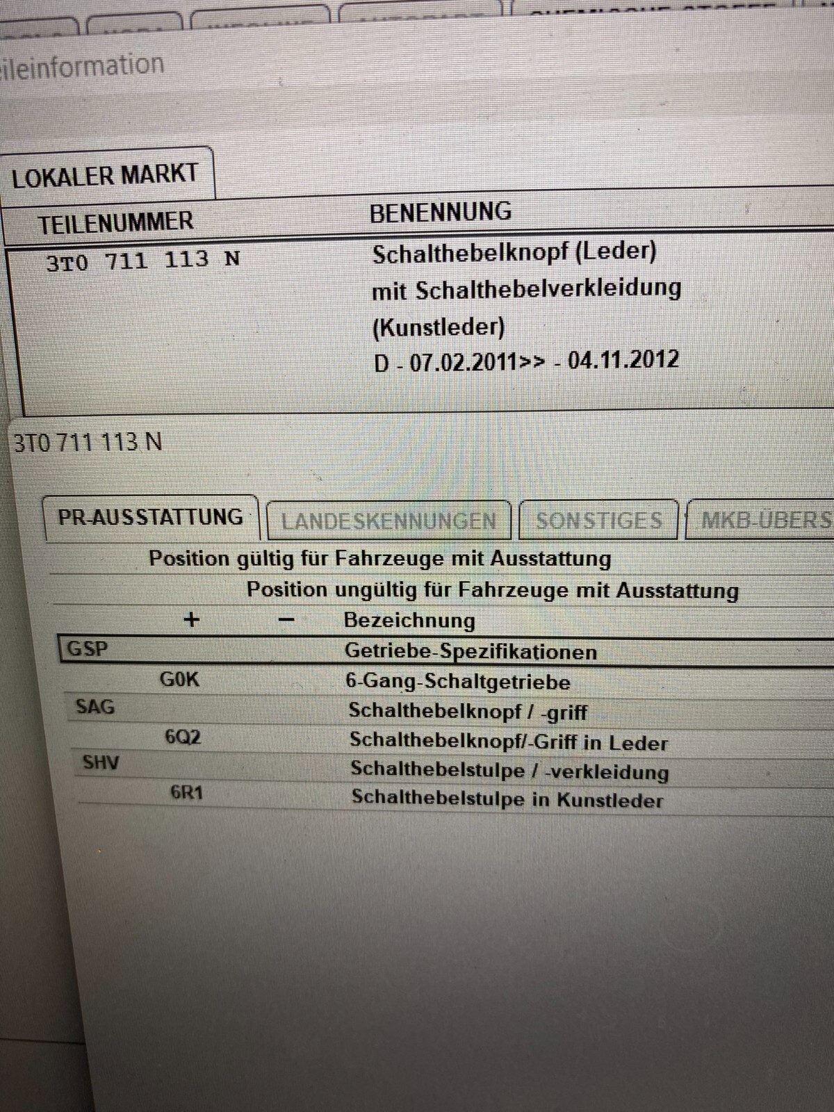 SKODA SUPERB II LEDER 6 GANG SCHALTHEBEL 3T0711113N ORIG.SKODA TEIL - Obrázek 11