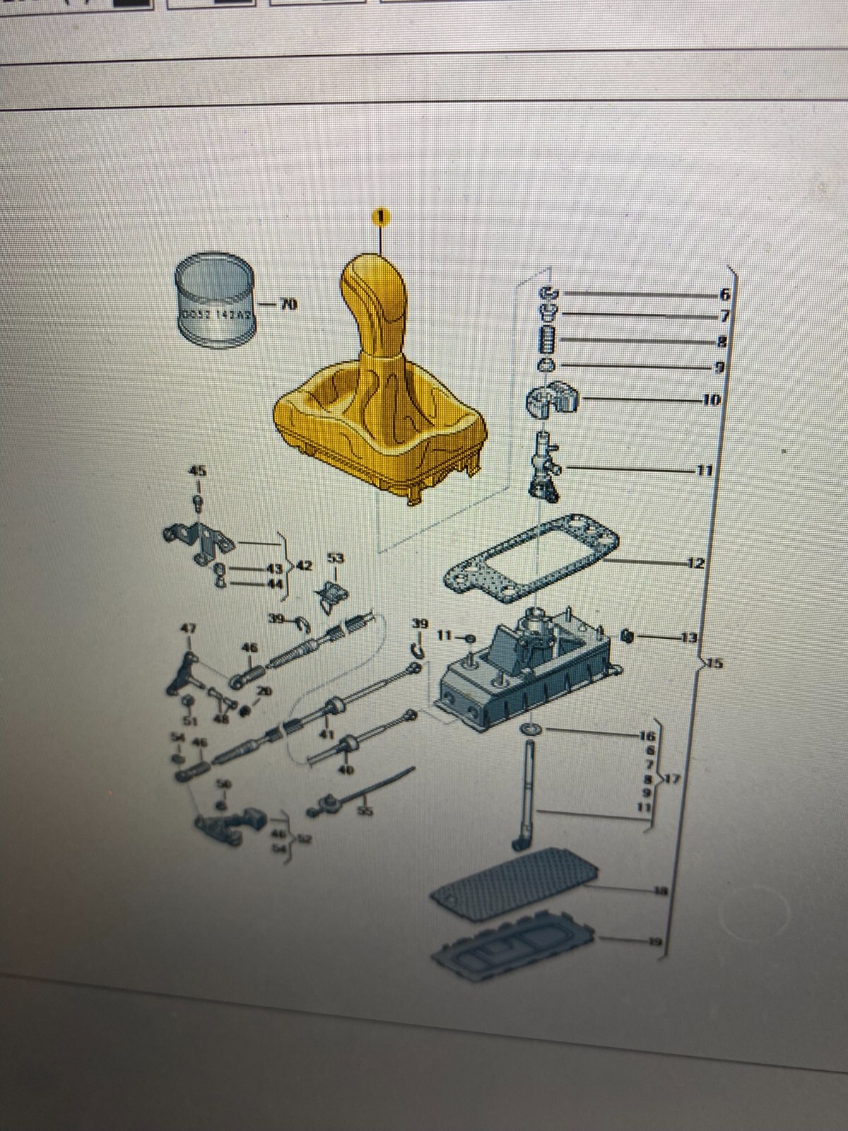 SKODA SUPERB II LEDER 6 GANG SCHALTHEBEL 3T0711113N ORIG.SKODA TEIL - Obrázek 10