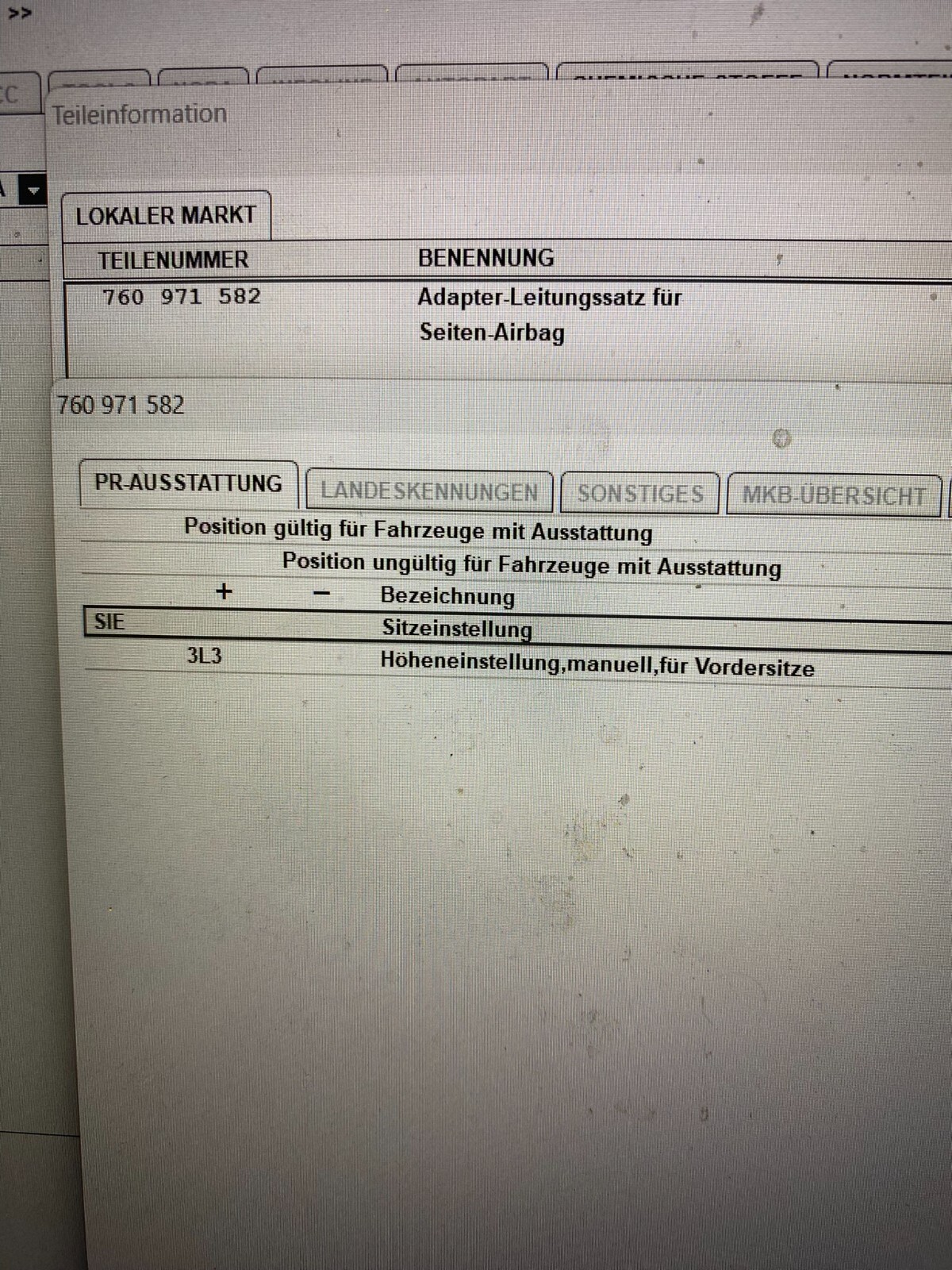 TOUAREG TECHNOLOGIE ADAPTER KABELBAUM FÜR SEITENAIRBAG 760971582 ORIG.NEU!!! - Obrázek 16