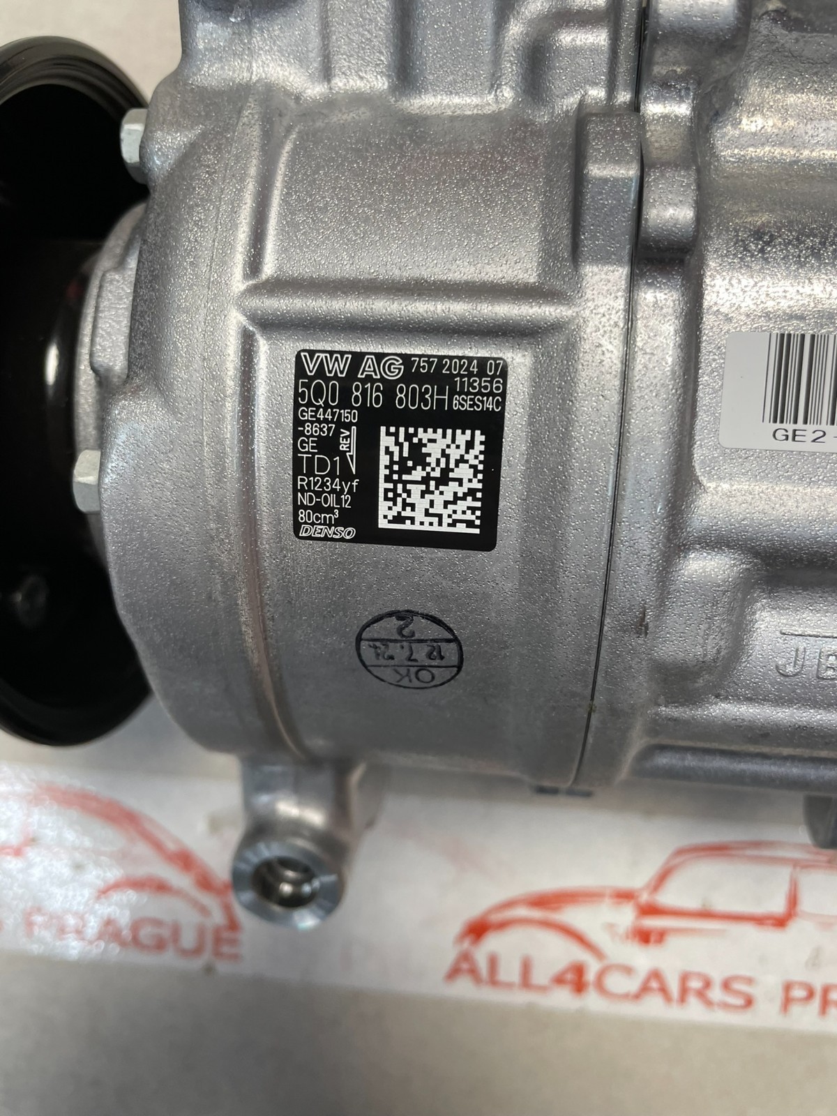 VOLKSWAGEN KLIMAKOMPRESSOR AUDI KLIMAKOMPRESOR 5Q0816803H ORIGINAL VW TEIL NEU! - Obrázek 3