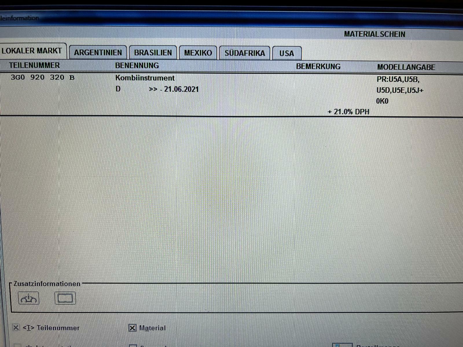 VW ARTEON VIRTUAL COCKPIT TACHOMETER 3G0920320B 0-KM !! ORIGINAL NEU VW TEIL !!! - Obrázek 8