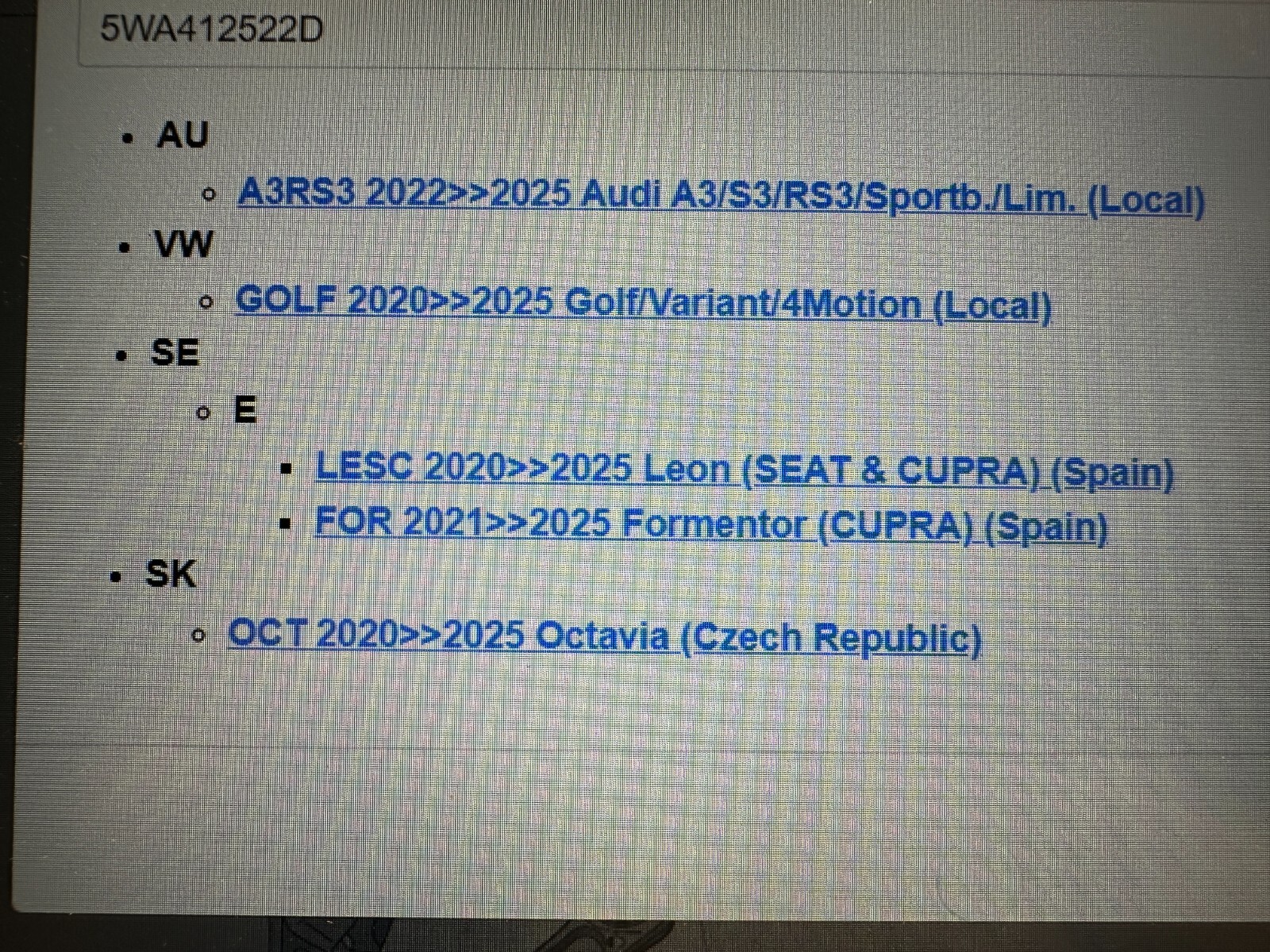 VW AUDI SEAT SKODA NIVEAUSENSOR MIT GESTÄNGE RECHTS 5WA412522D ORIG.NEU! - Obrázek 5