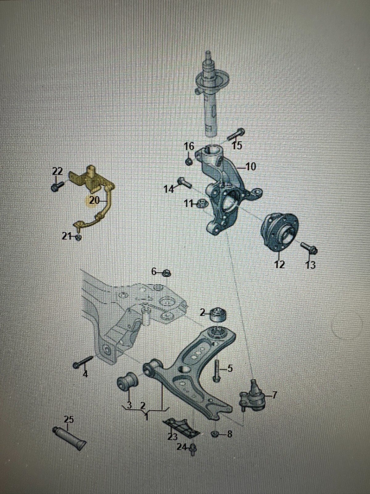 VW AUDI SEAT SKODA NIVEAUSENSOR MIT GESTÄNGE RECHTS 5WA412522D ORIG.NEU! - Obrázek 7