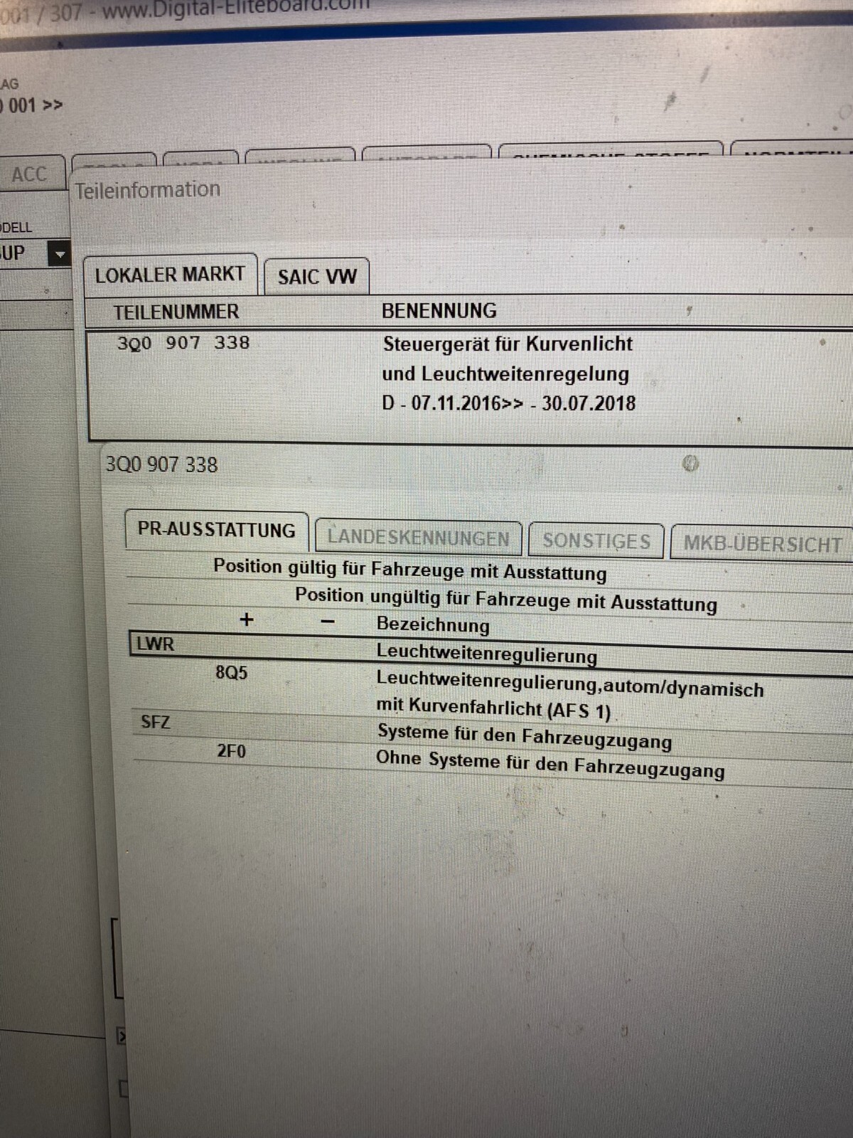 VW AUDI SKODA SEAT STEUERGERÄT KURVENLICHT LEUCHTWEITENREGELUNG 3Q0907338 NEU!! - Obrázek 11