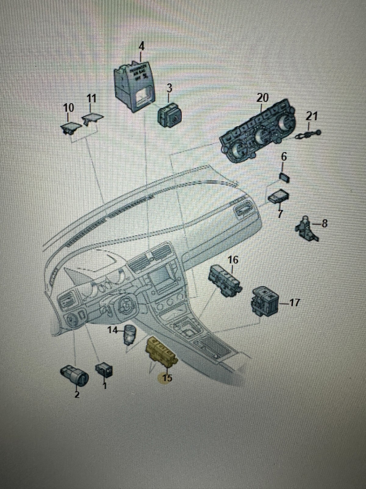 VW GOLF 7 VII SCHALTER DRUCKTASTEN ECO START/STOP 5G1927137T Fast Neu Test Car.. - Obrázek 5