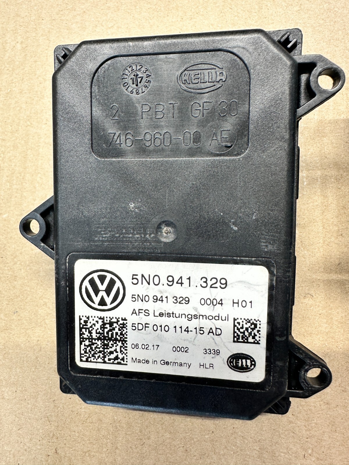 VW GOLF, JETTA STEUERGERÄT LEISTUNGSMODUL AFS KURVENLICHT 5N0941329 ORIG. NEU!