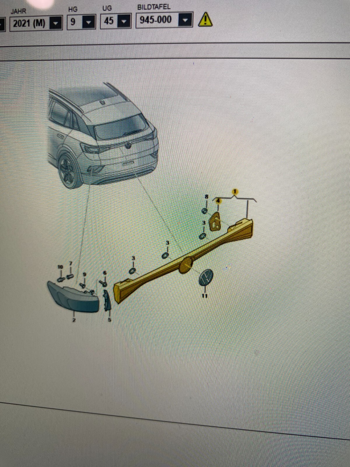 VW ID.4 ID.5 LED RÜCKLEUCHTE HECKLEUCHTE SCHLUSSLEUCHTE MITTE 11A945093 - Obrázek 22