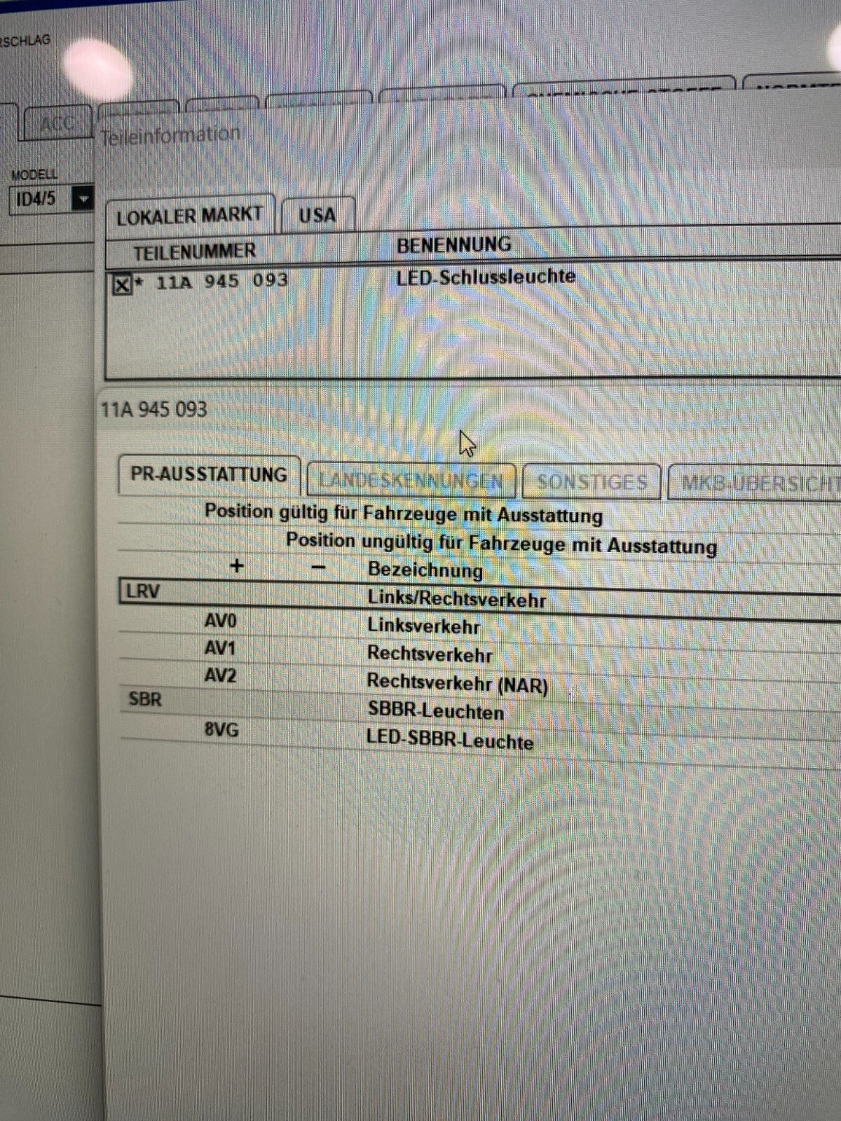 VW ID.4 ID.5 LED RÜCKLEUCHTE HECKLEUCHTE SCHLUSSLEUCHTE MITTE 11A945093 - Obrázek 24